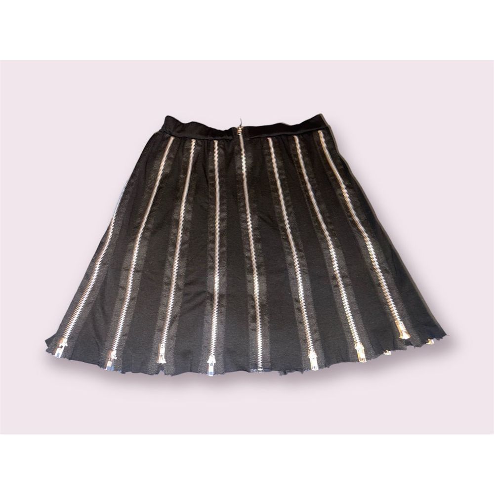 Custom Made Black Zipper skirt size S